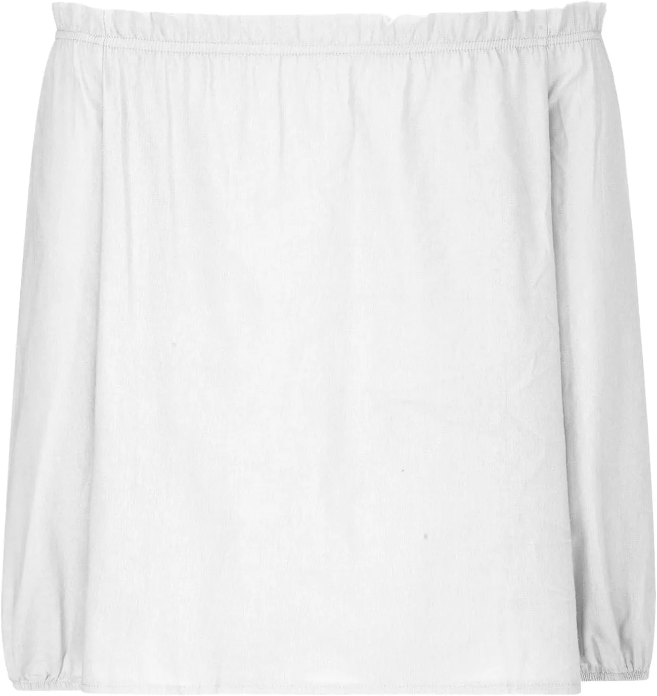 Lmdudan Women's Off The Shoulder Tops Shirred Neck Long Sleeve Flowy Cotton Linen Blouses Shirts 2025 Summer Beach Top Tees