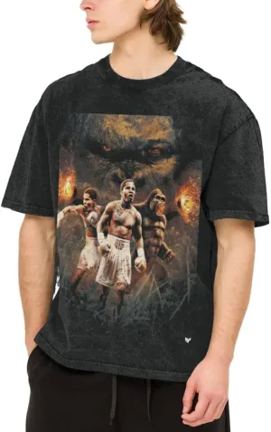 Man's Vintage Oversized Cotton T Shirt Round Neck T Shirts Top