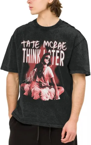 Man's Vintage Oversized Cotton T Shirt Round Neck T Shirts Top