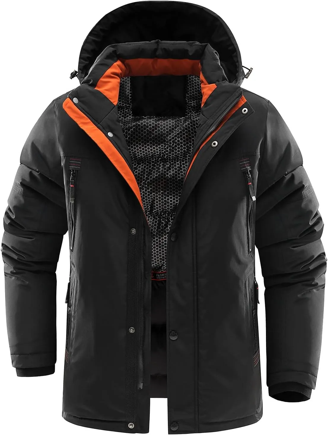 Men Hooded Casual Down Jackets Winter Coats Outdoors Waterproof Coats Windproof Jackets Slim Coats Thickening Outwear
