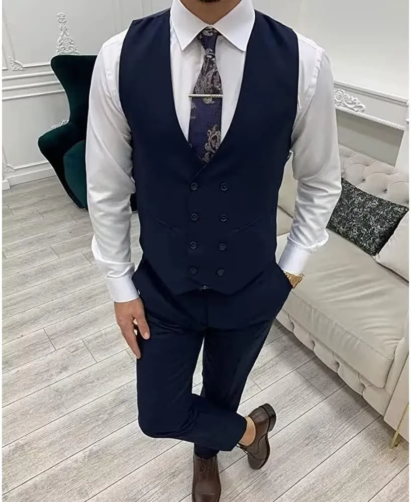 Men's 3 Piece Suit Slim Fit Suits Blazer Vest Pants Business Wedding Prom Suits