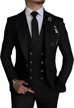 Men's 3 Piece Suit Slim Fit Suits Blazer Vest Pants Business Wedding Prom Suits