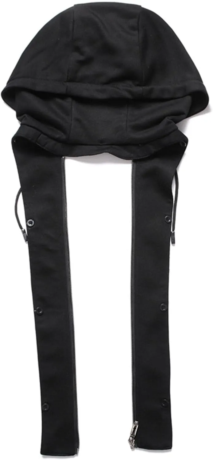 Men's Bussiness Overcoat with Removable Hood Winter Wool Blend Jacket Detachable Hooded Trench