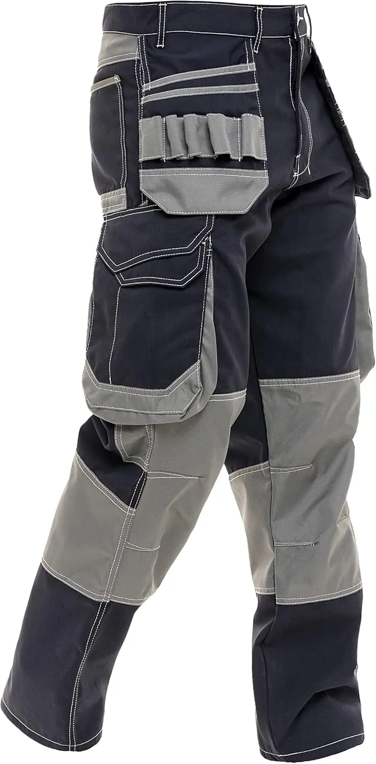 Mens Cargo Combat Pants Durable Work Pants with Tool Pockets Tactical Field Construction Work Safety Pants