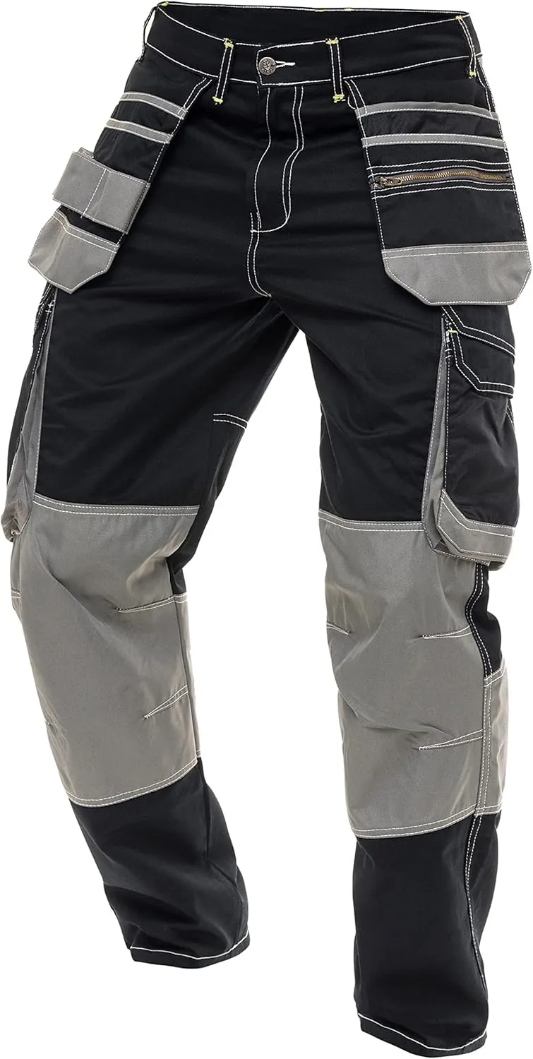 Mens Cargo Combat Pants Durable Work Pants with Tool Pockets Tactical Field Construction Work Safety Pants