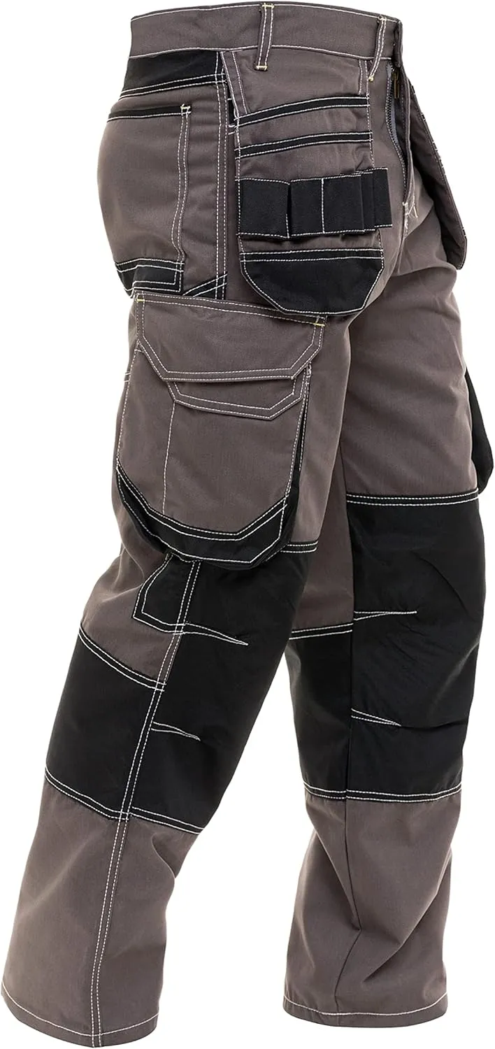 Mens Cargo Combat Pants Durable Work Pants with Tool Pockets Tactical Field Construction Work Safety Pants