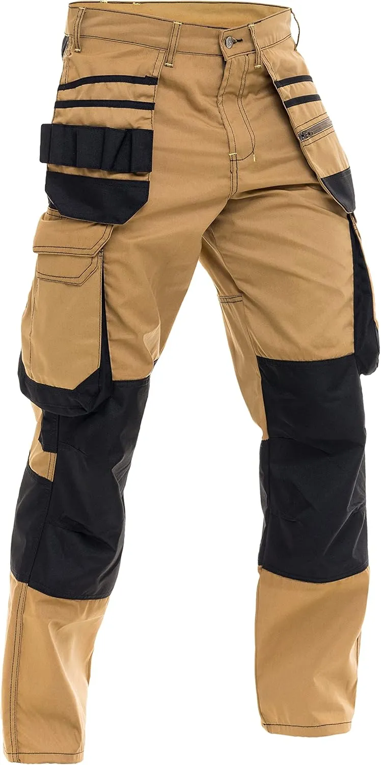 Mens Cargo Combat Pants Durable Work Pants with Tool Pockets Tactical Field Construction Work Safety Pants