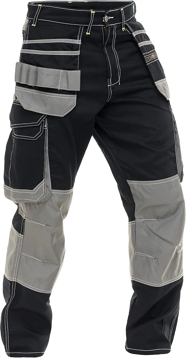 Mens Cargo Combat Pants Durable Work Pants with Tool Pockets Tactical Field Construction Work Safety Pants
