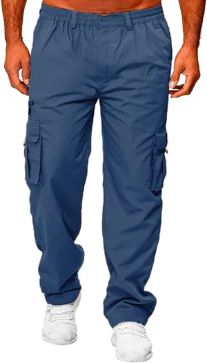 Mens Cargo Pants Print Cargo Pants Drawstring Stretch Elastic Waist Tapered Trousers Cotton Drawstring Chino Cargo Trousers