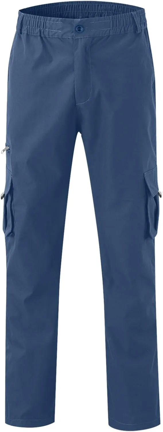 Mens Cargo Pants Print Cargo Pants Drawstring Stretch Elastic Waist Tapered Trousers Cotton Drawstring Chino Cargo Trousers