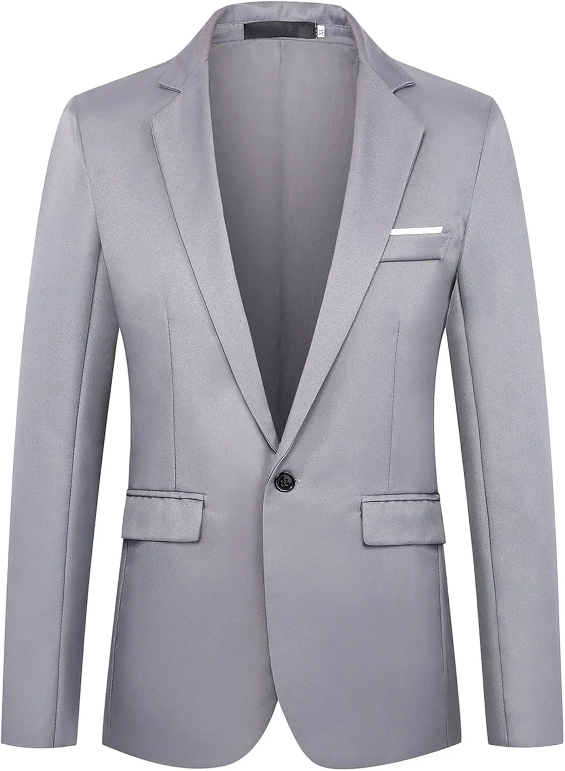 Men's Casual Blazer Jacket Fashion Slim Fit Business Sports Coat One Button Notched Lapel Business Suit Jacket
