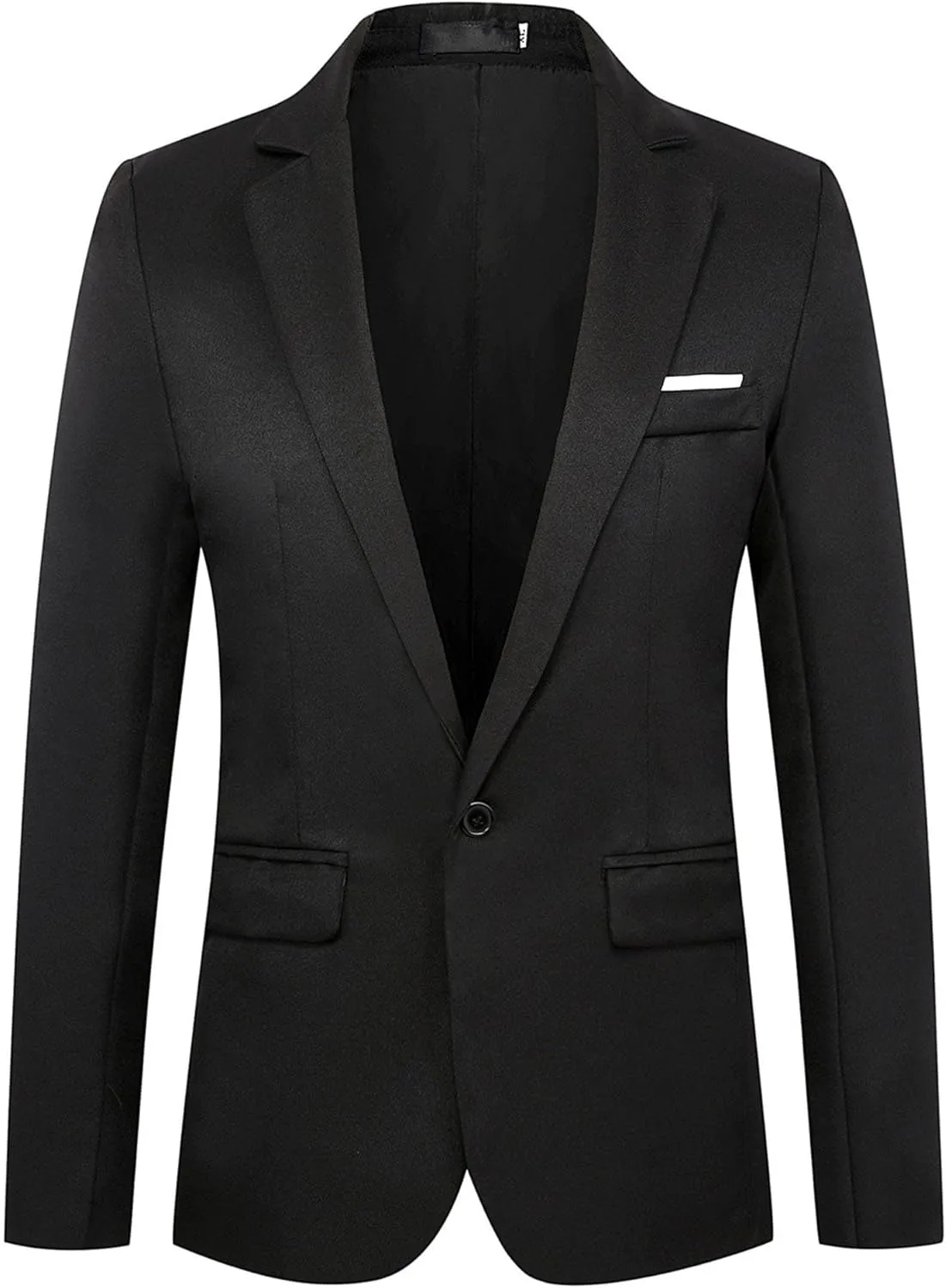 Men's Casual Blazer Jacket Fashion Slim Fit Business Sports Coat One Button Notched Lapel Business Suit Jacket