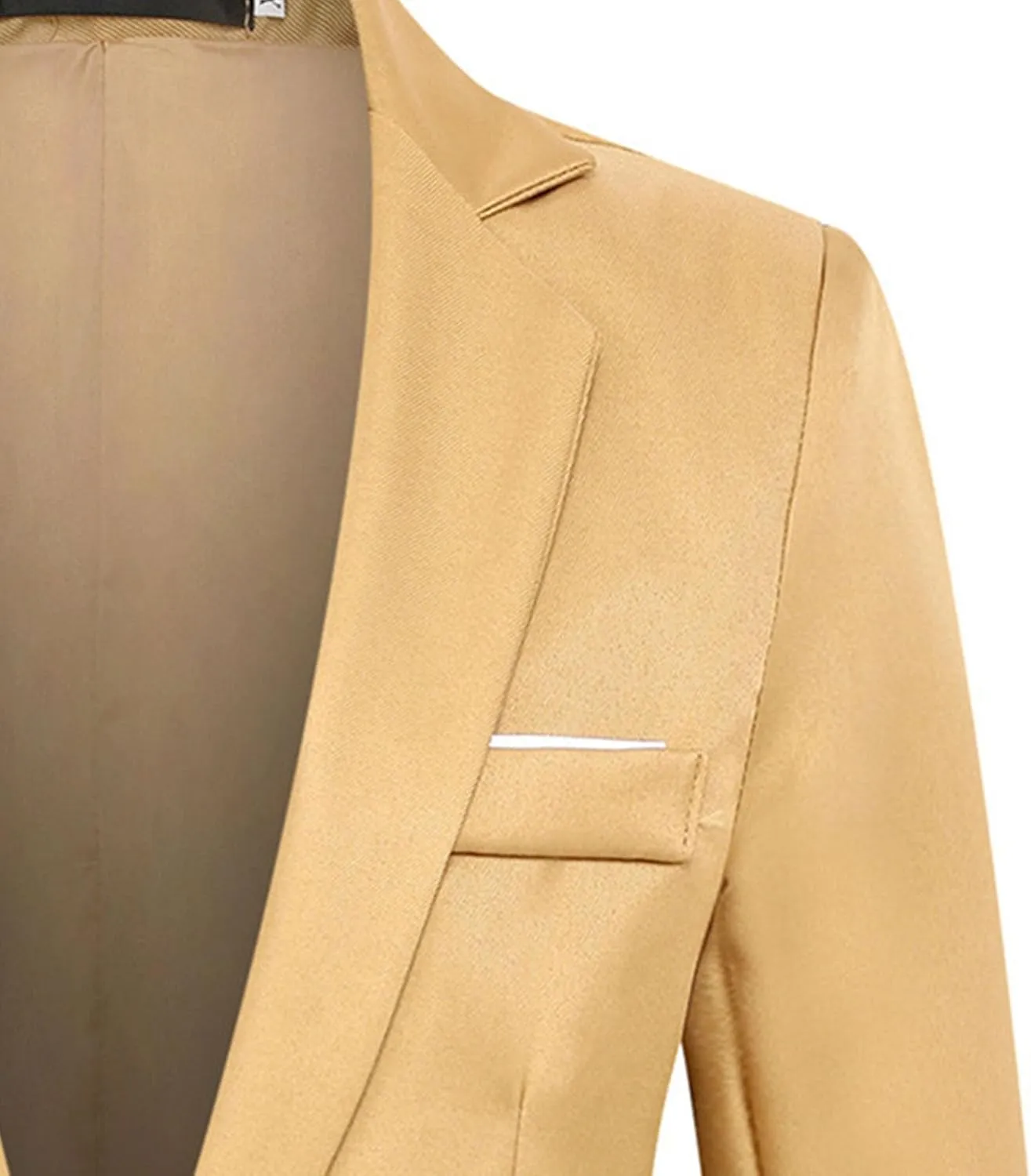 Men's Casual Blazer Jacket Fashion Slim Fit Business Sports Coat One Button Notched Lapel Business Suit Jacket