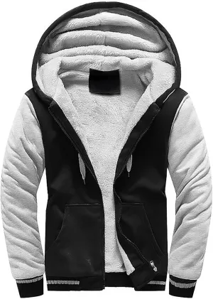 Mens Coats Winter Workout Fleece Hoodie Full Zip Wool Warm Thicks Warm Windbreaker Jackets Oversized Heavy Hoodie