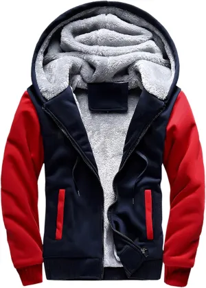 Mens Coats Winter Workout Fleece Hoodie Full Zip Wool Warm Thicks Warm Windbreaker Jackets Oversized Heavy Hoodie