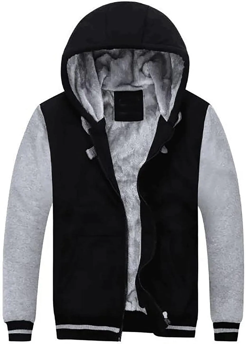 Mens Coats Winter Workout Fleece Hoodie Full Zip Wool Warm Thicks Warm Windbreaker Jackets Oversized Heavy Hoodie