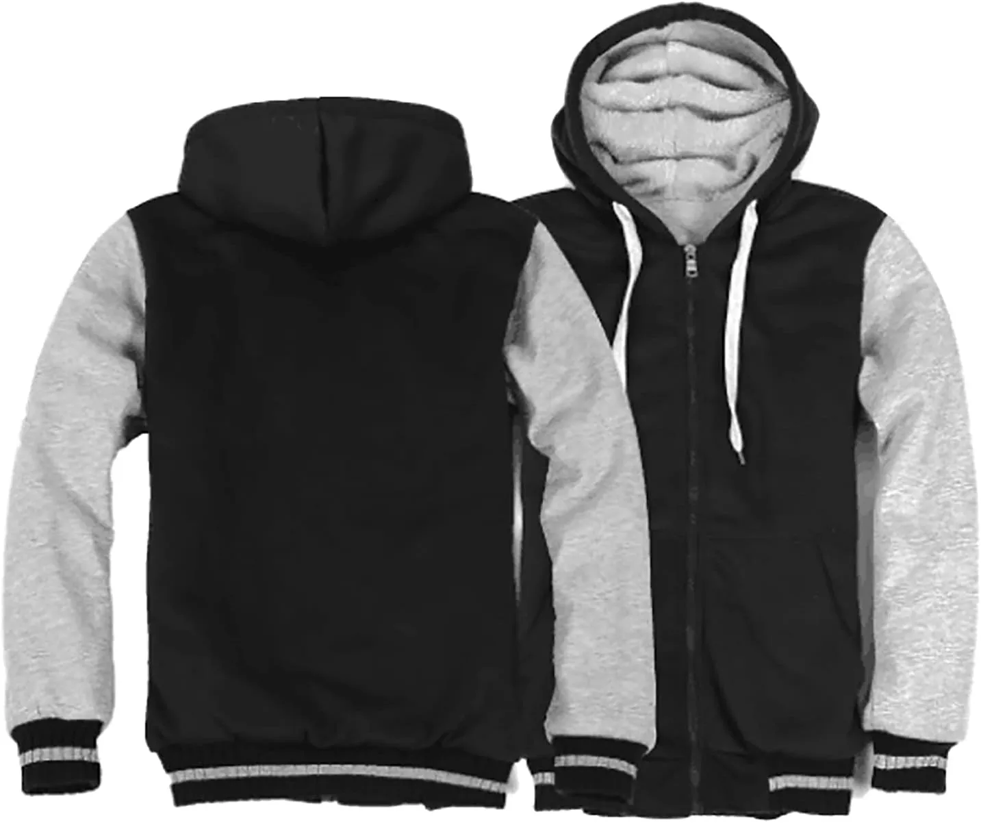 Mens Coats Winter Workout Fleece Hoodie Full Zip Wool Warm Thicks Warm Windbreaker Jackets Oversized Heavy Hoodie