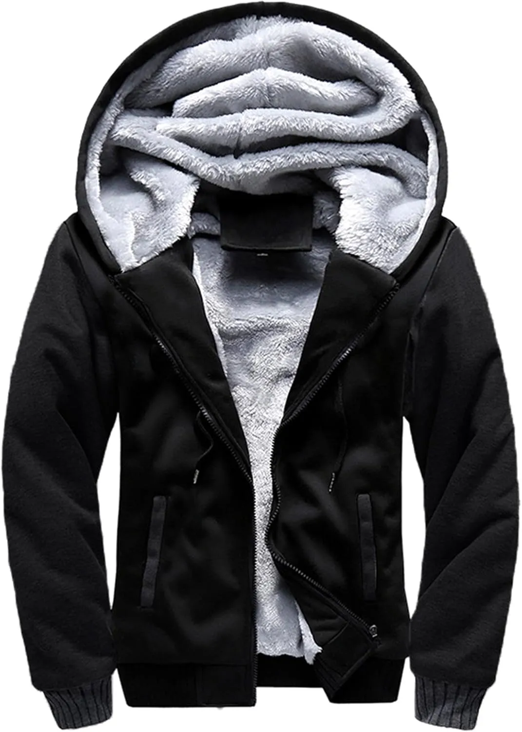 Mens Coats Winter Workout Fleece Hoodie Full Zip Wool Warm Thicks Warm Windbreaker Jackets Oversized Heavy Hoodie