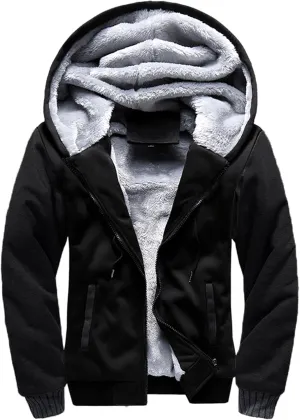 Mens Coats Winter Workout Fleece Hoodie Full Zip Wool Warm Thicks Warm Windbreaker Jackets Oversized Heavy Hoodie