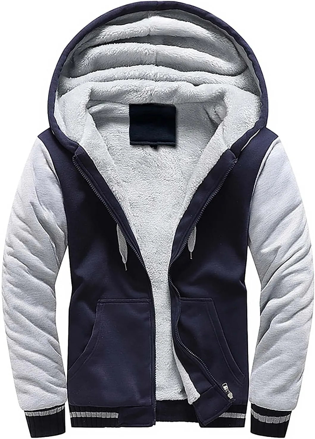 Mens Coats Winter Workout Fleece Hoodie Full Zip Wool Warm Thicks Warm Windbreaker Jackets Oversized Heavy Hoodie