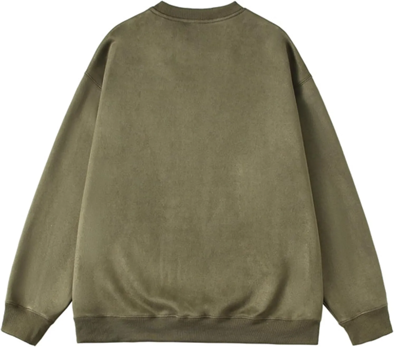 Men's Crewneck Sweatshirts Loose Fit Fleece Pullover Tops Casual Basic Plain Sweatshirt Winter Fall Long Sleeve Shirt