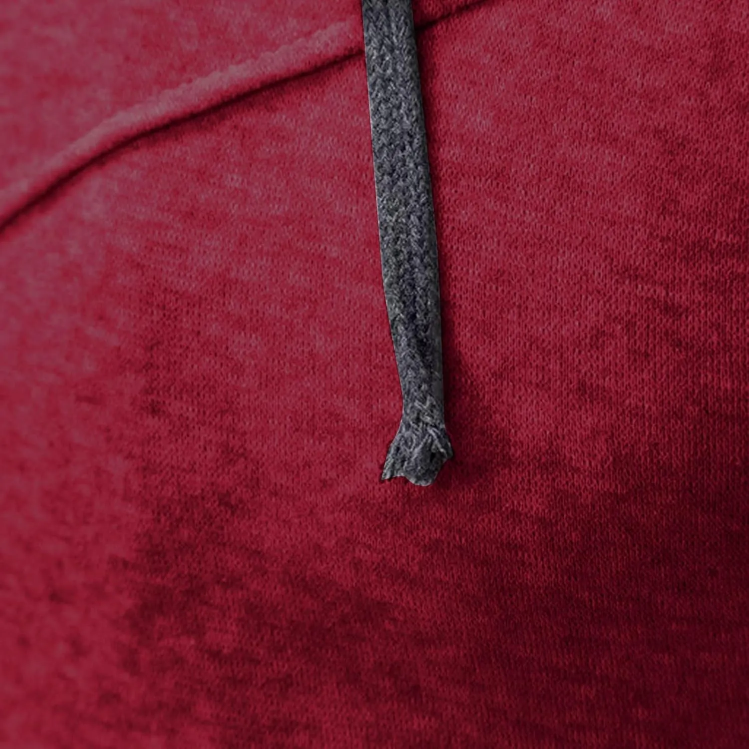 Men's Double Zipper Stand Collar Jacket Drawstring Long Sleeve Hooded Sweatshirt Fashion Casual Jacket with Pockets