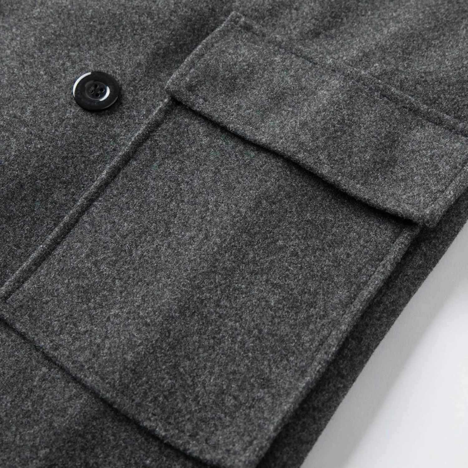 Men's Fall Winter Office Double Breasted Long Dress Wool Coat Overcoat Warm Woolen Casual Lapel Collar Trench Coats