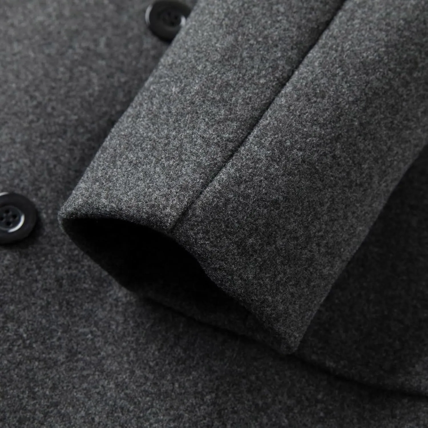 Men's Fall Winter Office Double Breasted Long Dress Wool Coat Overcoat Warm Woolen Casual Lapel Collar Trench Coats