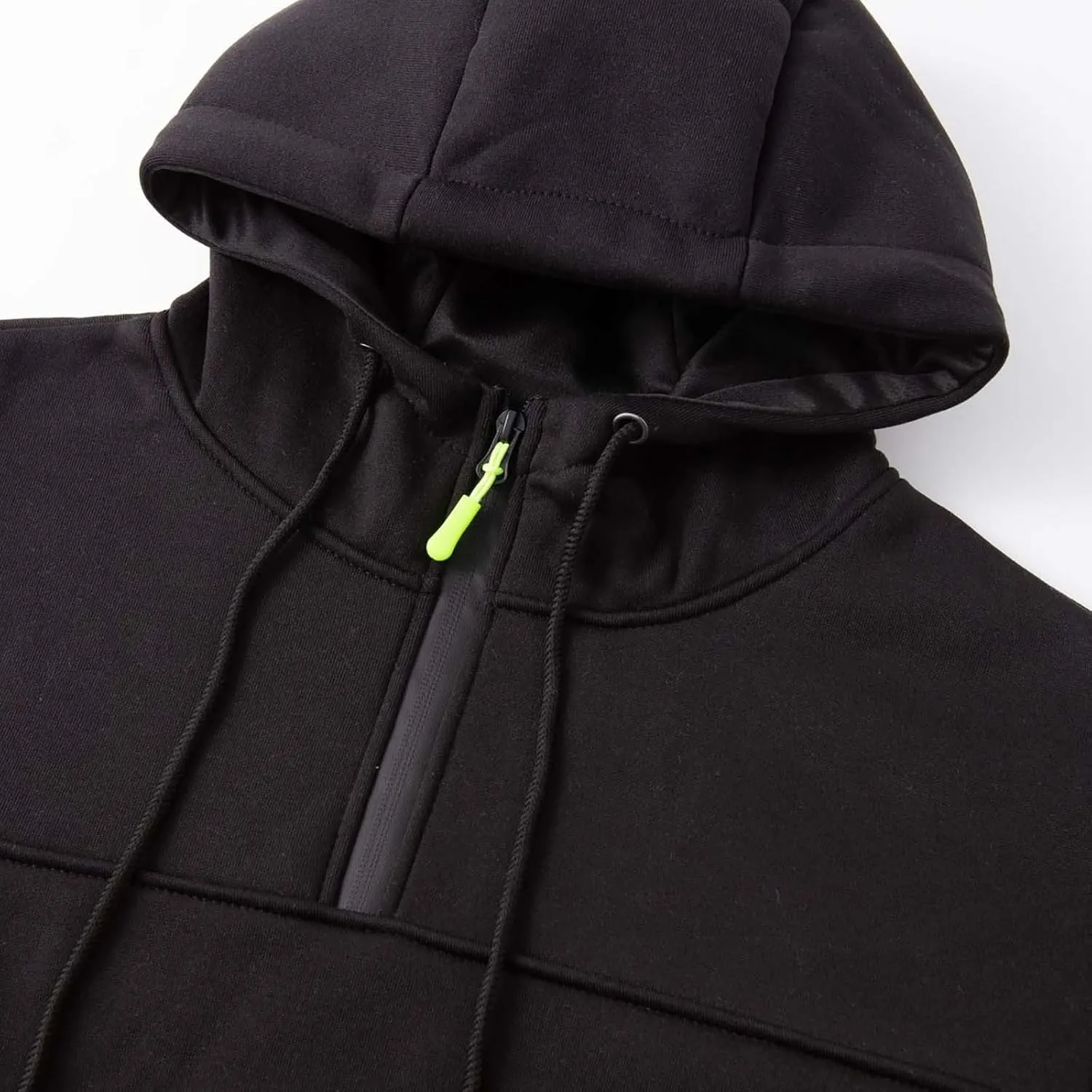 Men's Full Zip Heavyweight Hoodie Men's Spring And Autumn Long Sleeve Half Zip Sportswear Men's Pullover Club Hoodie