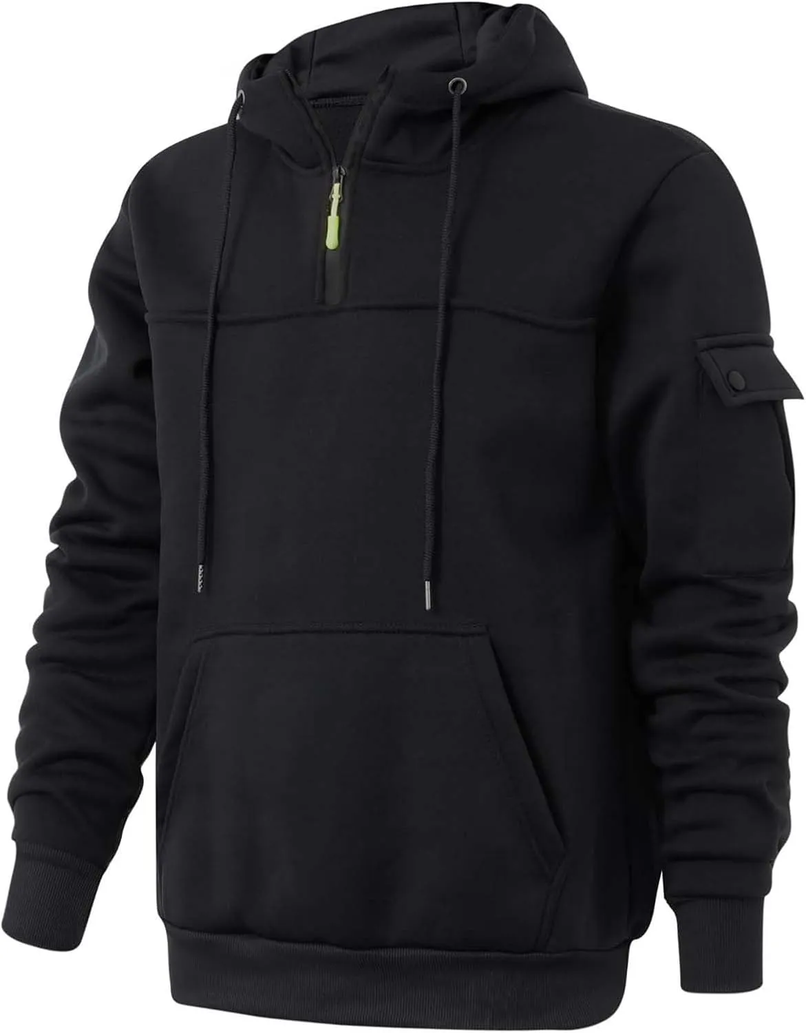 Men's Full Zip Heavyweight Hoodie Men's Spring And Autumn Long Sleeve Half Zip Sportswear Men's Pullover Club Hoodie