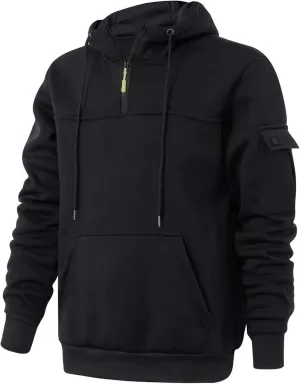 Men's Full Zip Heavyweight Hoodie Men's Spring And Autumn Long Sleeve Half Zip Sportswear Men's Pullover Club Hoodie