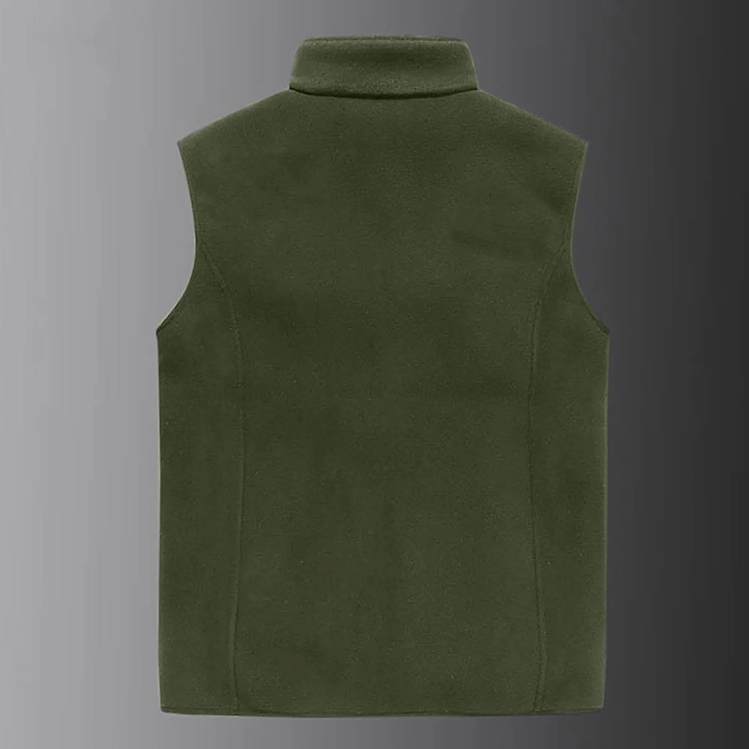 Men's Full-Zip Polar Fleece Vest Lightweight Warm Casual Sleeveless Jacket Fall & Winter Stand Collar Warm Outerwear