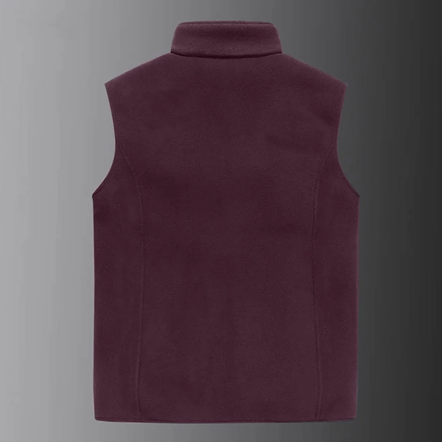 Men's Full-Zip Polar Fleece Vest Lightweight Warm Casual Sleeveless Jacket Fall & Winter Stand Collar Warm Outerwear