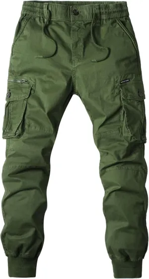Men's Heavyweight Work Trousers Relaxed-Fit Streetwear Work Tracksuit Trousers Outdoor Workout Athletic Jogger Pants