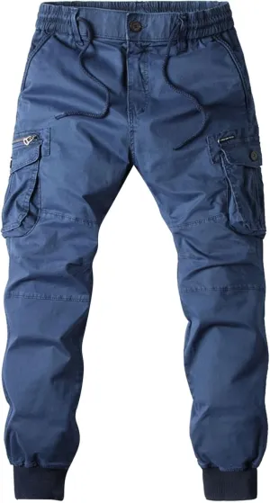 Men's Heavyweight Work Trousers Relaxed-Fit Streetwear Work Tracksuit Trousers Outdoor Workout Athletic Jogger Pants