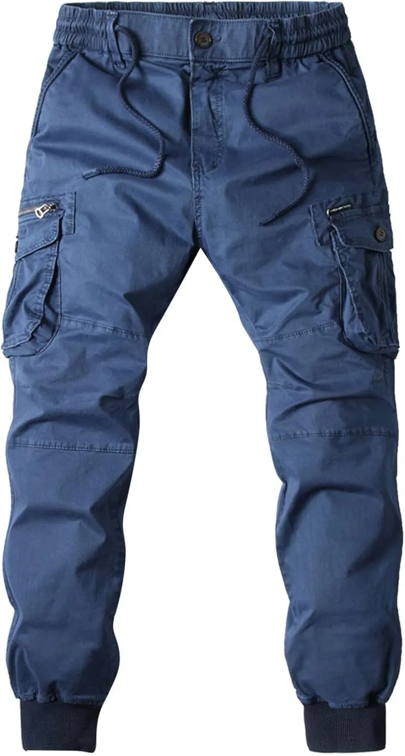 Men's Heavyweight Work Trousers Relaxed-Fit Streetwear Work Tracksuit Trousers Outdoor Workout Athletic Jogger Pants