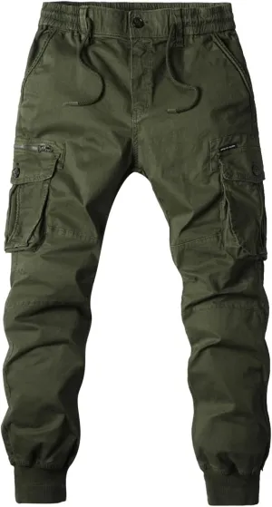 Men's Heavyweight Work Trousers Relaxed-Fit Streetwear Work Tracksuit Trousers Outdoor Workout Athletic Jogger Pants