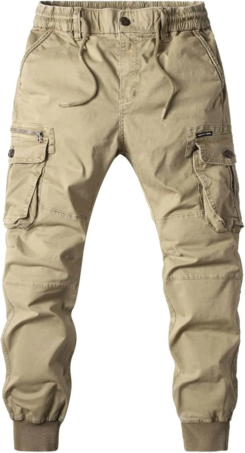 Men's Heavyweight Work Trousers Relaxed-Fit Streetwear Work Tracksuit Trousers Outdoor Workout Athletic Jogger Pants
