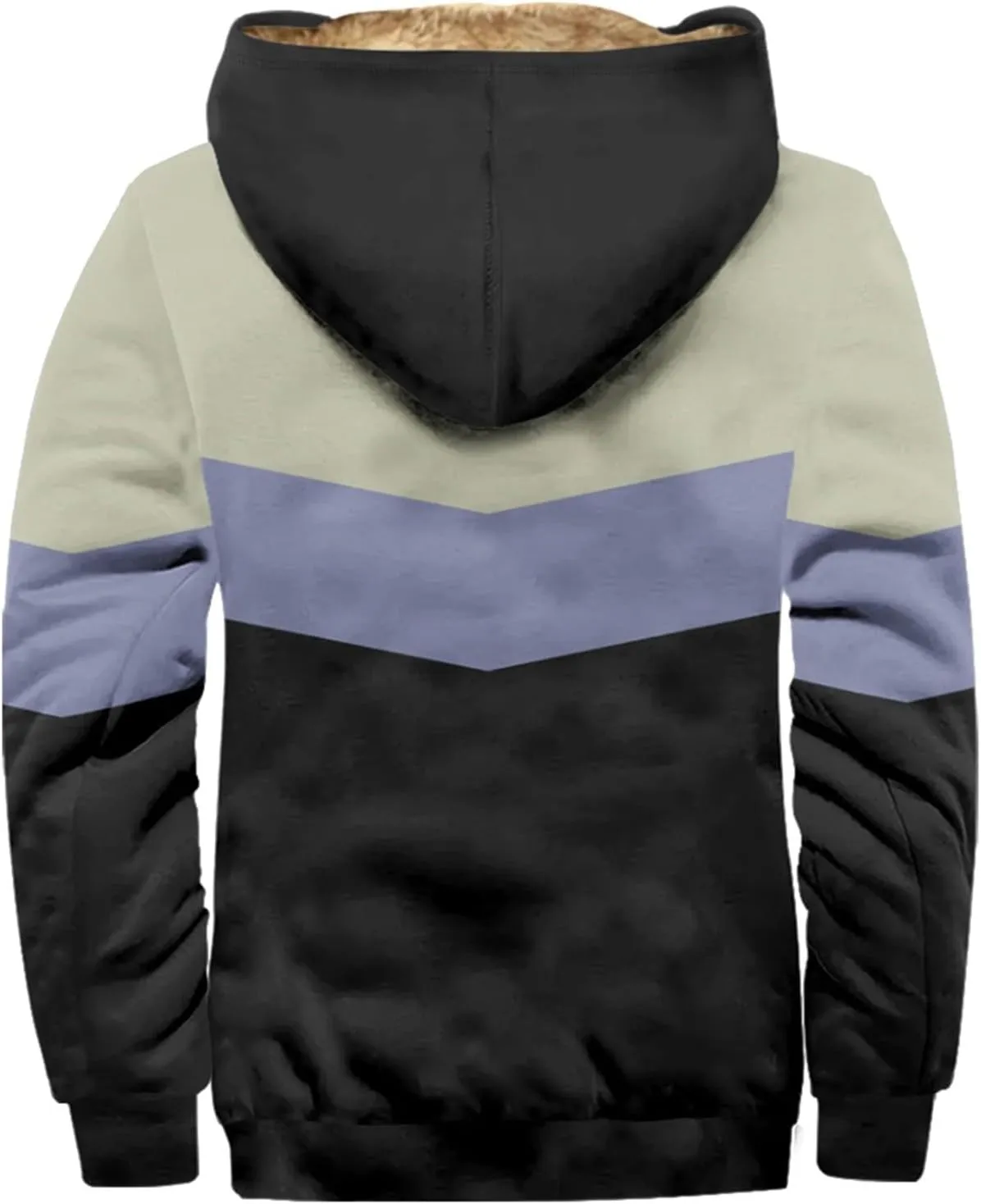 Men's Hoodie Fleece Jacket Winter Warm Thick Jackets Full Zip Heavyweight Casual Coat