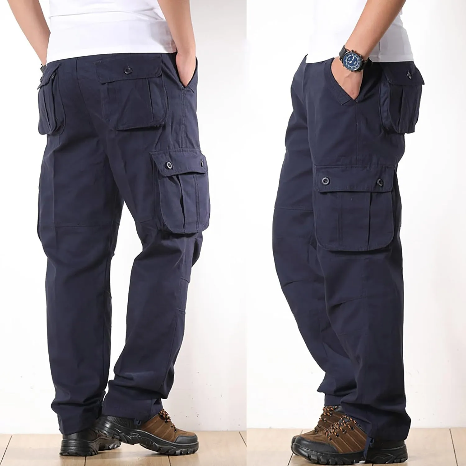 Men's Joggers Pants Lightweight Cargo Pants for Mens Fleece Cargo Pants Lined Track Pants Men Man Sports Sweat