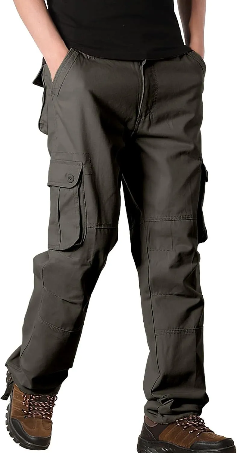 Men's Joggers Pants Lightweight Cargo Pants for Mens Fleece Cargo Pants Lined Track Pants Men Man Sports Sweat