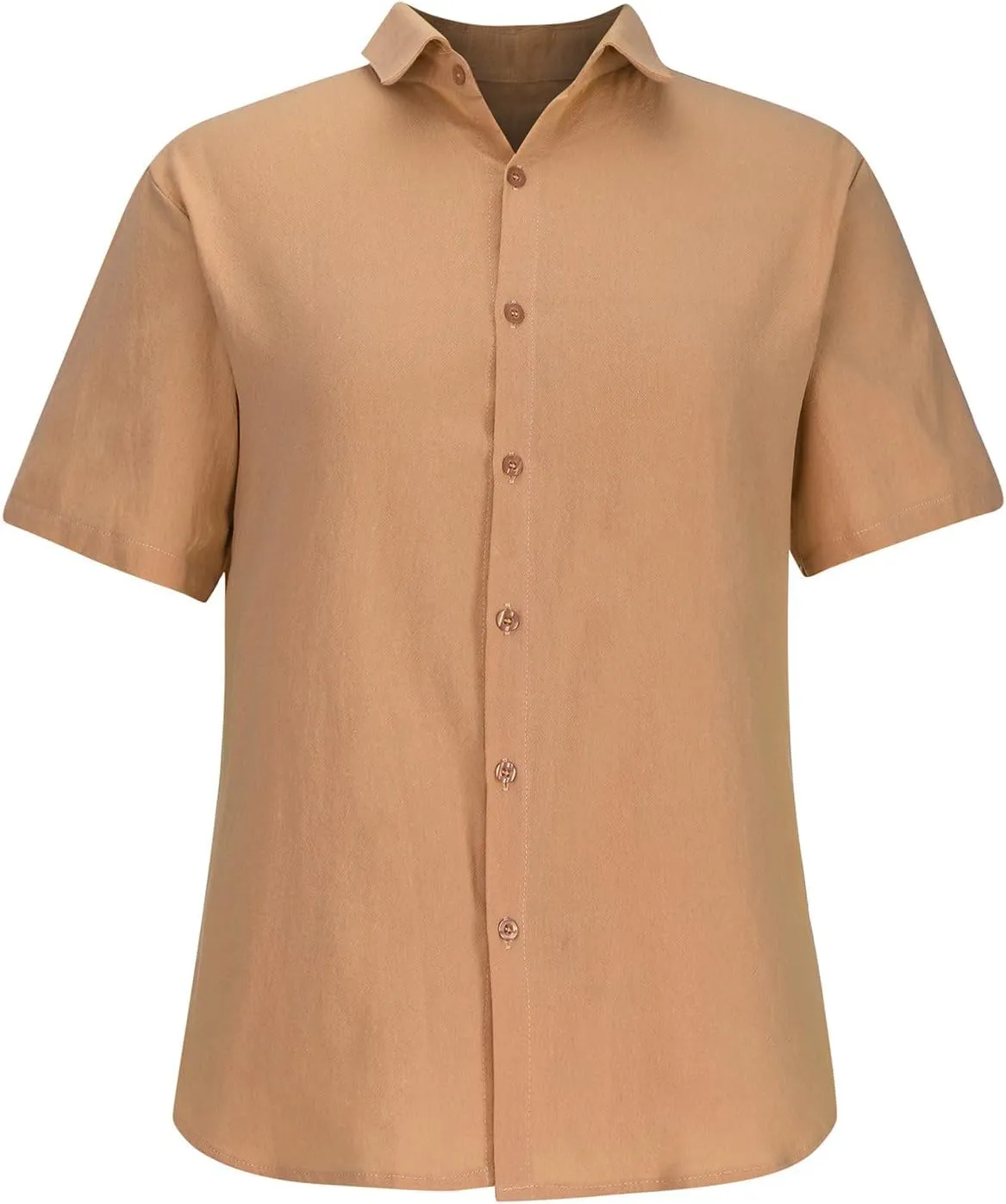 Mens Linen Shirts Casual Fashion Short Sleeve Button Down Shirt Loose Fit Solid Cotton Linen Summer Beach Outfits