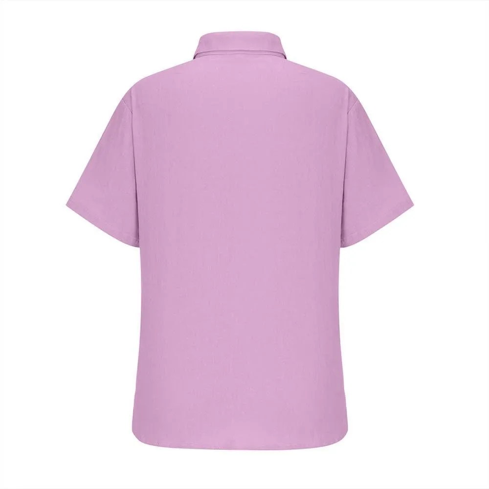 Mens Linen Shirts Casual Fashion Short Sleeve Button Down Shirt Loose Fit Solid Cotton Linen Summer Beach Outfits