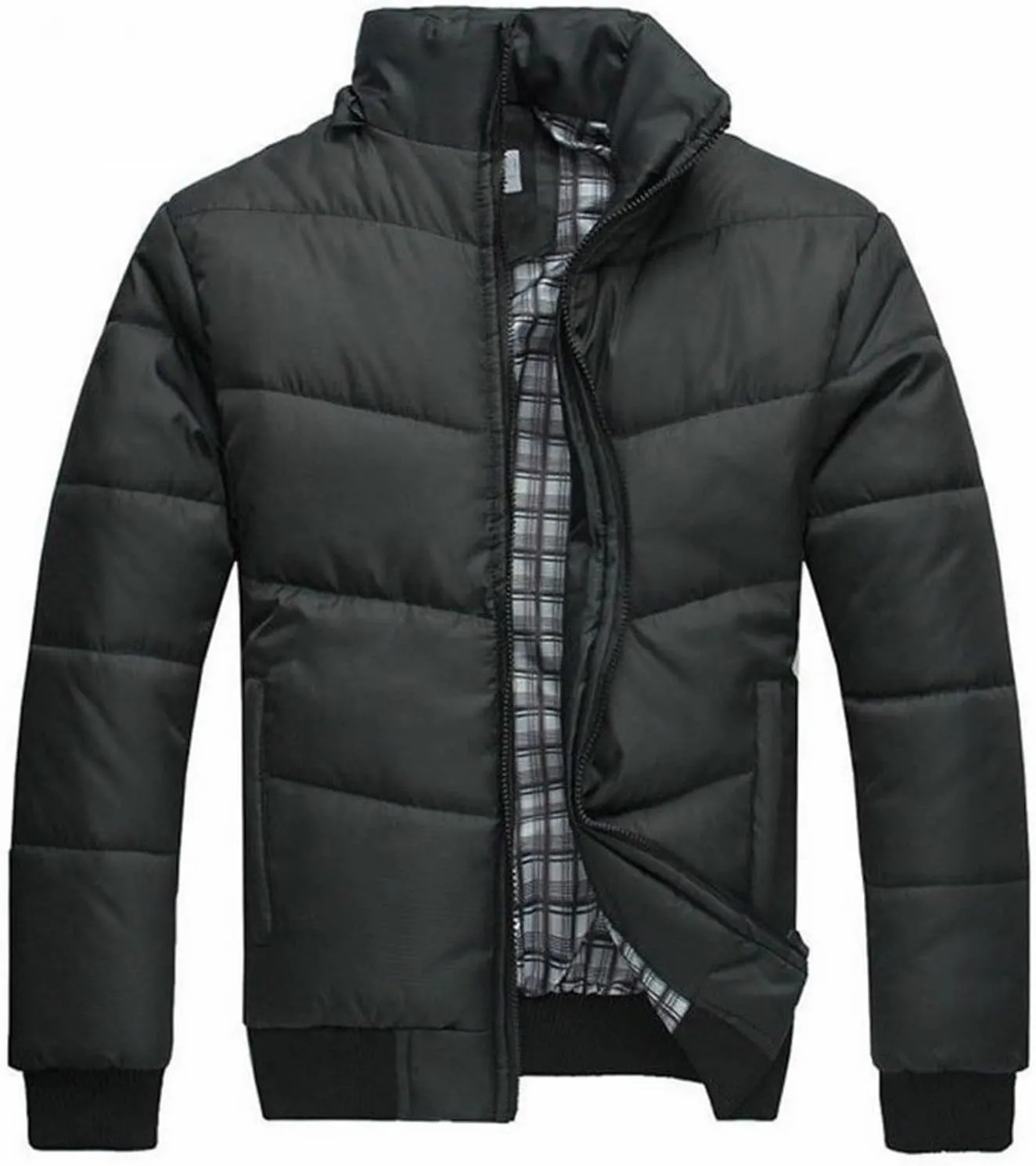 Mens Long Winter Coat Hooded Quilted Warm Parka Jacket Down Coat Winter Warm Down Puffer Jacket Coat for Snow Ski