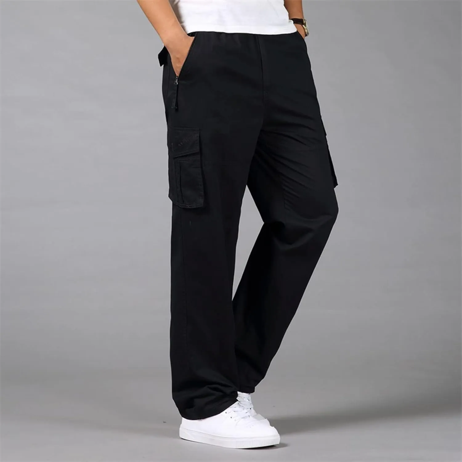 Mens Multi Pockets Cargo Pants Hiking Combat Work Outdoor Trousers Ripstop Wild Cargo Pants with Pockets
