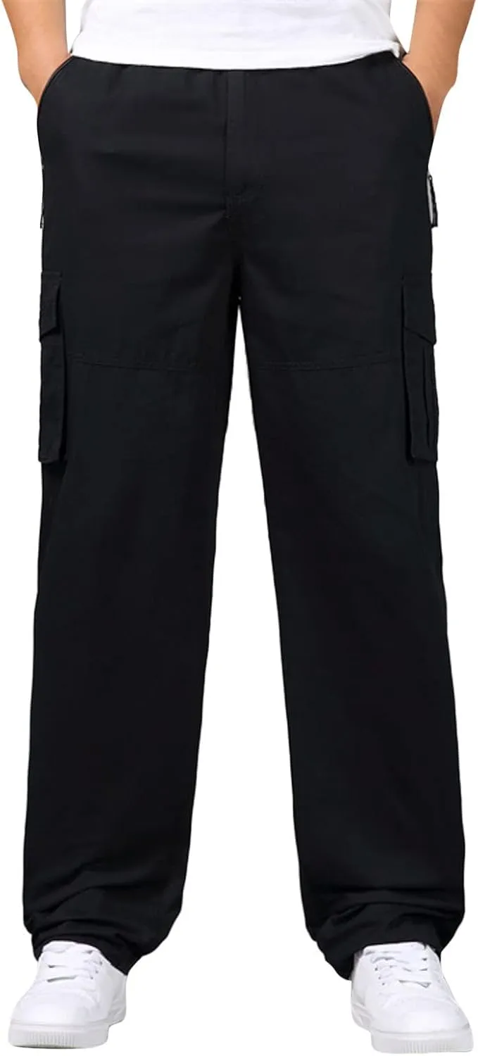 Mens Multi Pockets Cargo Pants Hiking Combat Work Outdoor Trousers Ripstop Wild Cargo Pants with Pockets