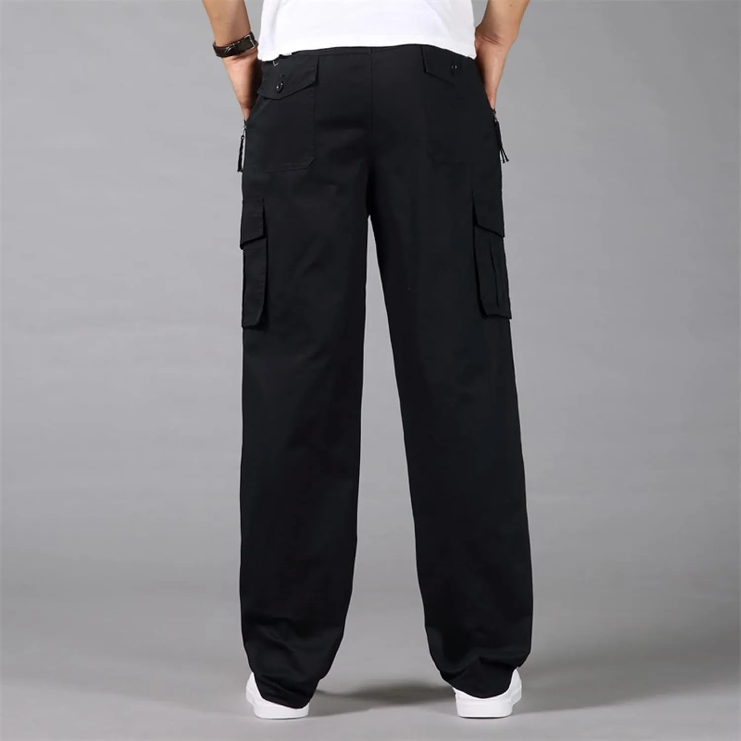 Mens Multi Pockets Cargo Pants Hiking Combat Work Outdoor Trousers Ripstop Wild Cargo Pants with Pockets