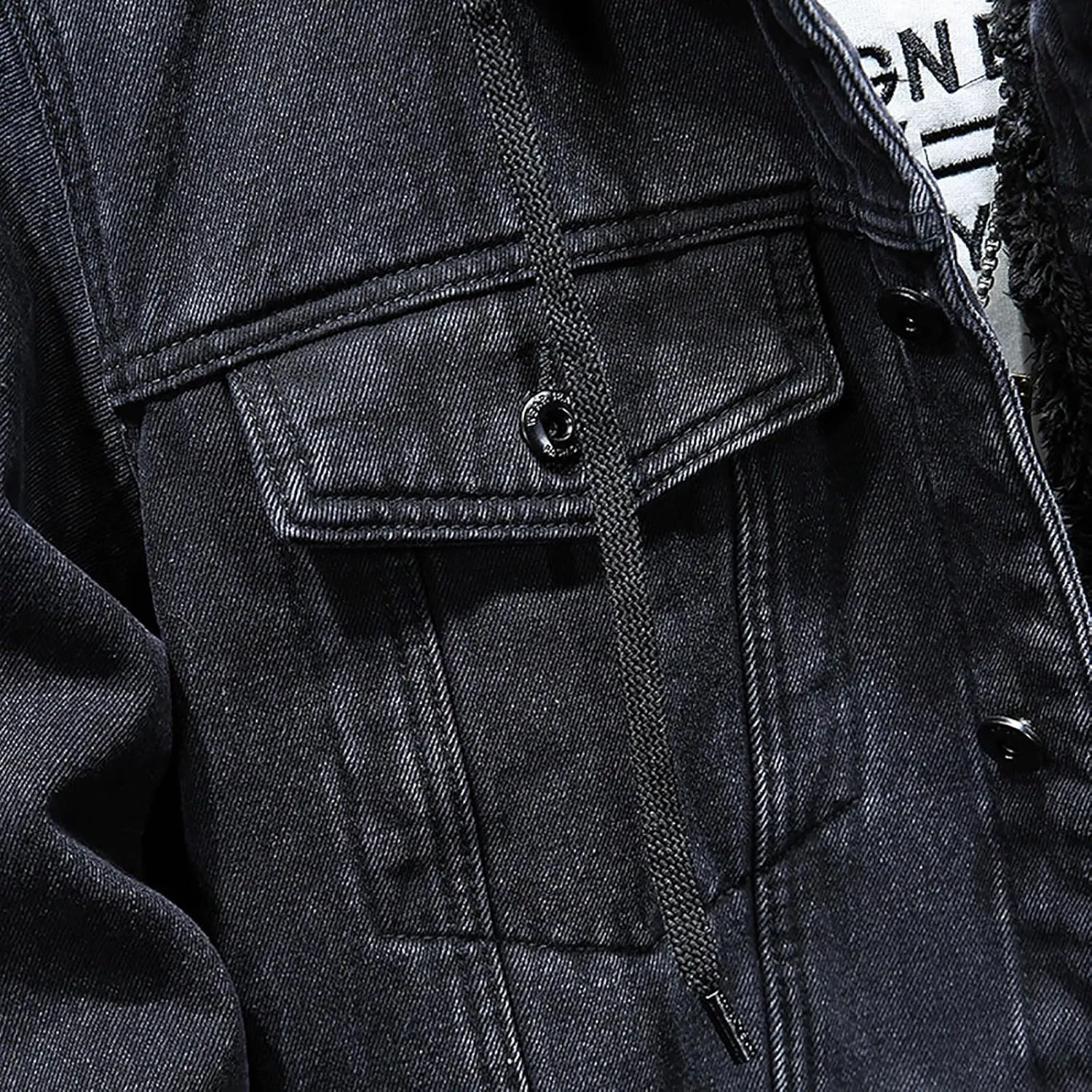 Men's Sherpa Fleece Lined Denim Jacket Warm Winter Trucker Jacket Cowboy Jean Jacket Winter Warm Hoodies