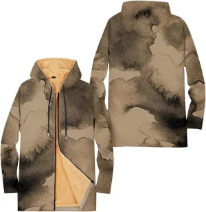 Mens Sherpa Hoodie Full-Zip Casual Thick Sweatshirt Fleece Warm Winter Hooded