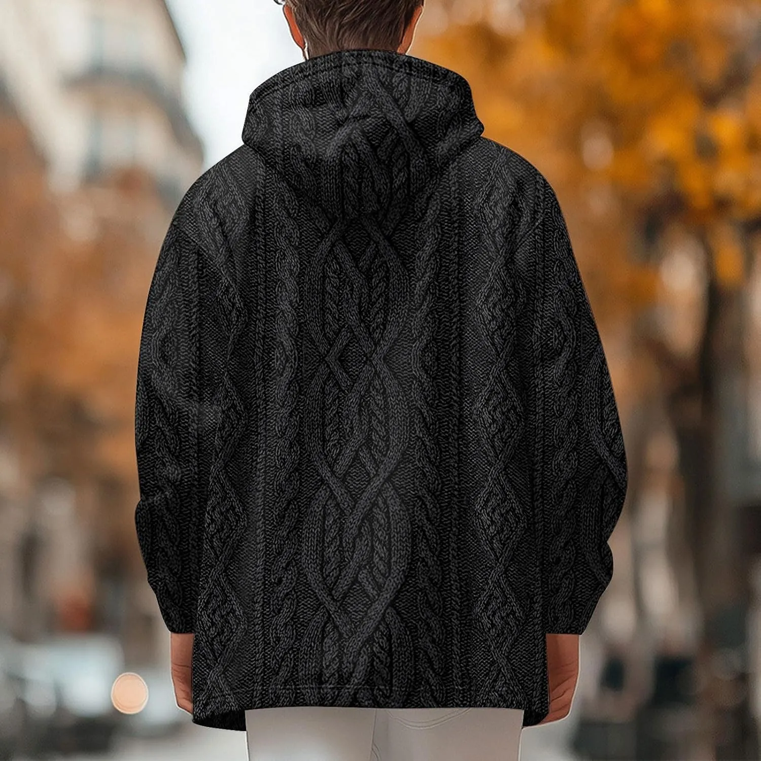 Mens Sherpa Hoodie Full-Zip Heavyweight Casual Hooded Warm Thick Thermal Hoodies
